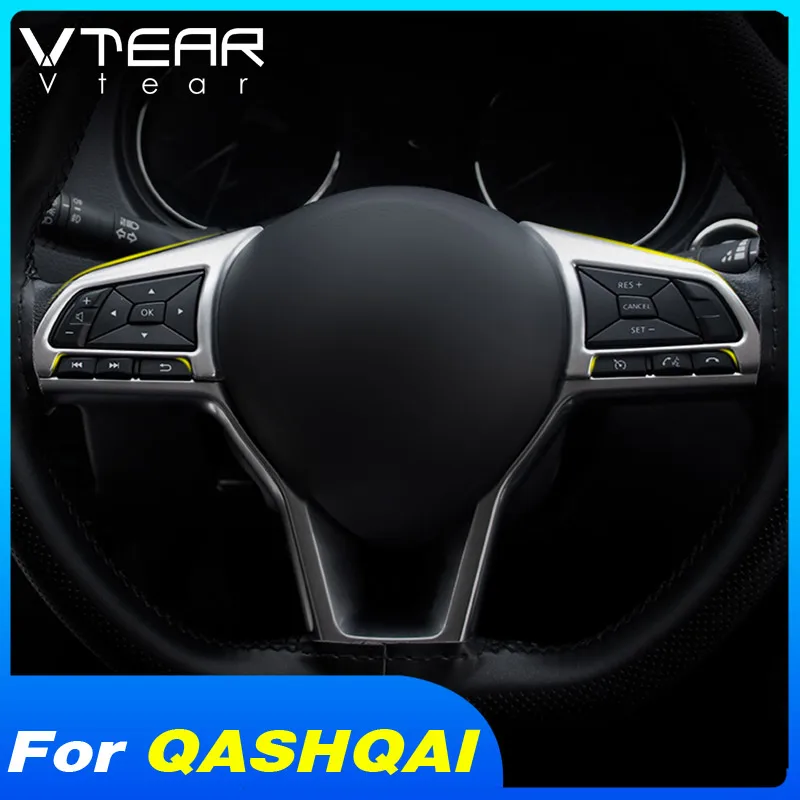 

Vtear для Nissan Qashqai J11 Dualis 2 X-Trail внутренние молдинги аксессуары чехол рулевого колеса отделка Abs декоративные детали 2019
