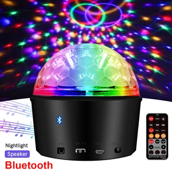 Disco Crystal Magic Ball Light Bluetooth Speaker Strobe Party Lights USB Powered 9 Colors LED Sound Activated Projector D20
Disco Crystal Magic Ball Light Bluetooth Speaker Strobe Party Lights USB Powered 9 Colors LED Sound Activated Projector D20