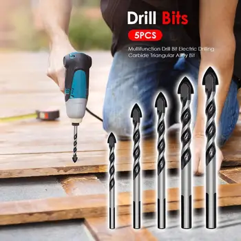 5pcs Multi-function Cemented Carbide Drilling Non Slip Electric Drill Bit Glass Concrete Drilling Power Tool Accessories
5pcs Multi-function Cemented Carbide Drilling Non Slip Electric Drill Bit Glass Concrete Drilling Power Tool Accessories