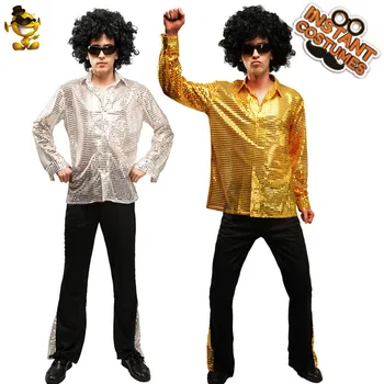 Men's Gold&Sliver Disco Costume Role Play Carnival 1960's70's Hippie Disco for Adult Halloween Costumes
Men's Gold&Sliver Disco Costume Role Play Carnival 1960's70's Hippie Disco for Adult Halloween Costumes