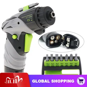Cordless Mini Electric Screwdriver Drill Battery Powered Electric Screw Driver Set with LED Light and 7 Bits
Cordless Mini Electric Screwdriver Drill Battery Powered Electric Screw Driver Set with LED Light and 7 Bits