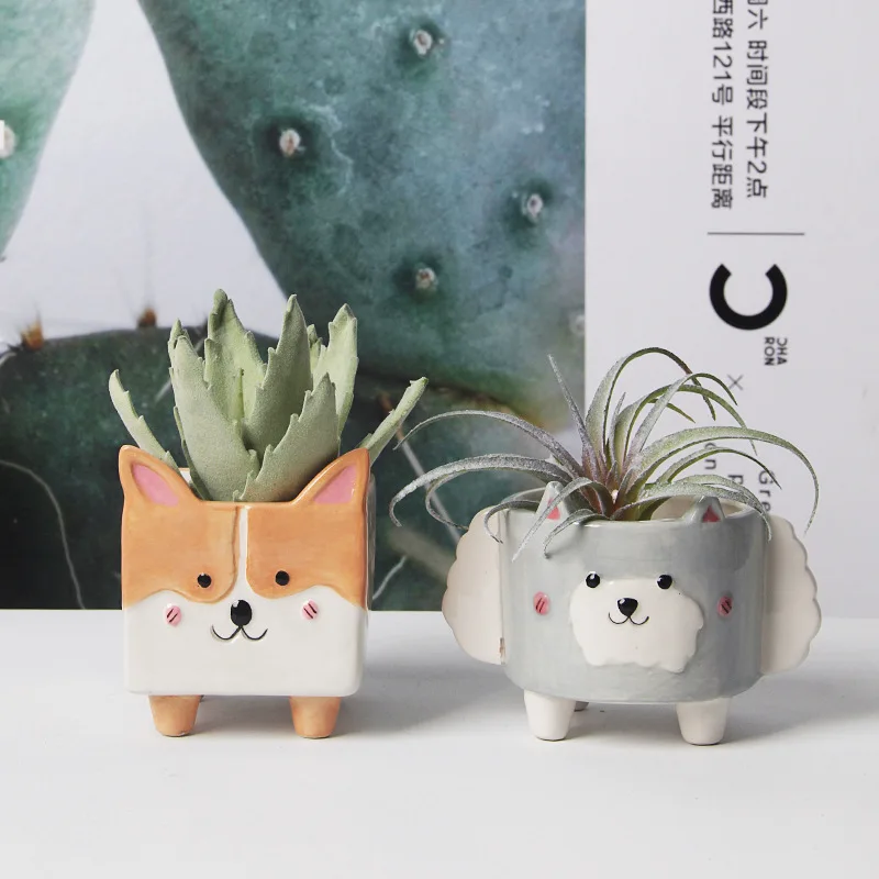 Succulents Flower Pot Ceramic Geometric Small Animal Home Garden Cactus Planter Mini corgi rabbit sheep Hedgehog Plant Flowerpot
Succulents Flower Pot Ceramic Geometric Small Animal Home Garden Cactus Planter Mini corgi rabbit sheep Hedgehog Plant Flowerpot