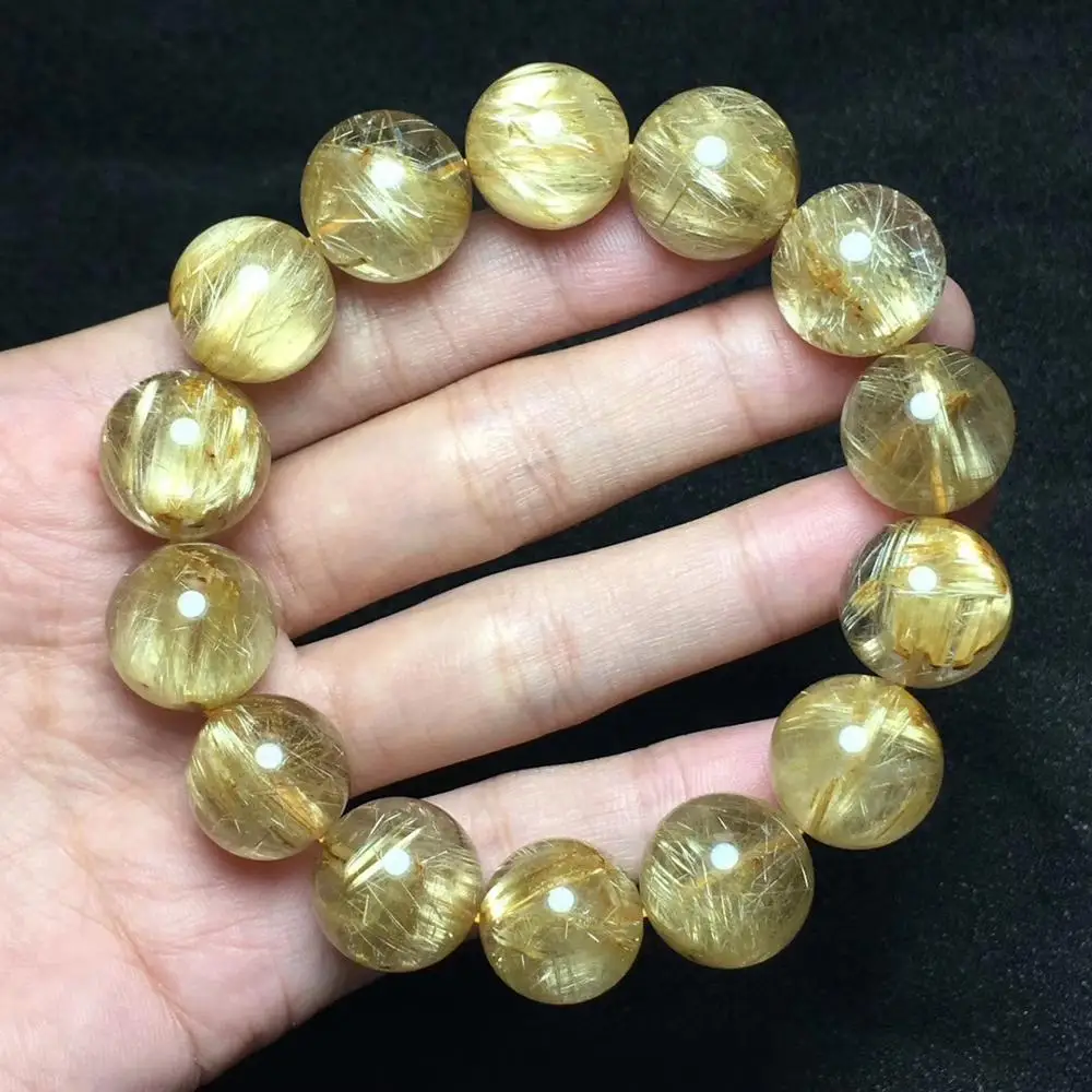 Top Quality Natural Gold Rutilated Quartz Crystal 15.5mm Woman Man Brazil Wealthy Clear Round Beads Bracelet Certificate AAAA
Top Quality Natural Gold Rutilated Quartz Crystal 15.5mm Woman Man Brazil Wealthy Clear Round Beads Bracelet Certificate AAAA