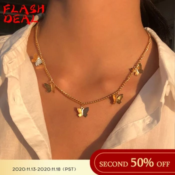 Top Selling Little Butterfly Pendant Necklace For Women Girl Gold Chain Collar Female Shining Accessories Party Jewelry Gift
Top Selling Little Butterfly Pendant Necklace For Women Girl Gold Chain Collar Female Shining Accessories Party Jewelry Gift