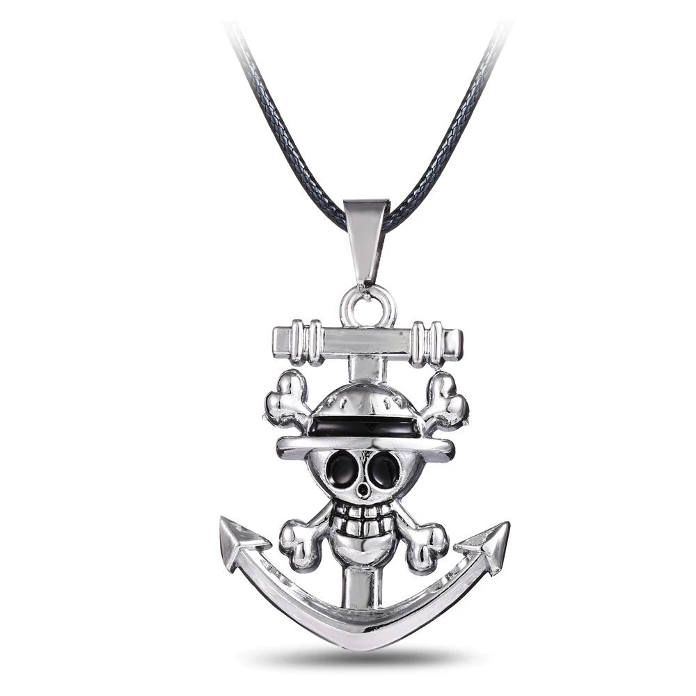 Японское аниме цельное ожерелье модный Косплей люффи пиратский череп