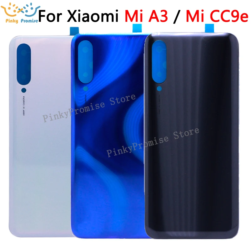 Оригинальная Крышка батарейного отсека для Xiaomi Mi CC9e Задняя стеклянная панель A3