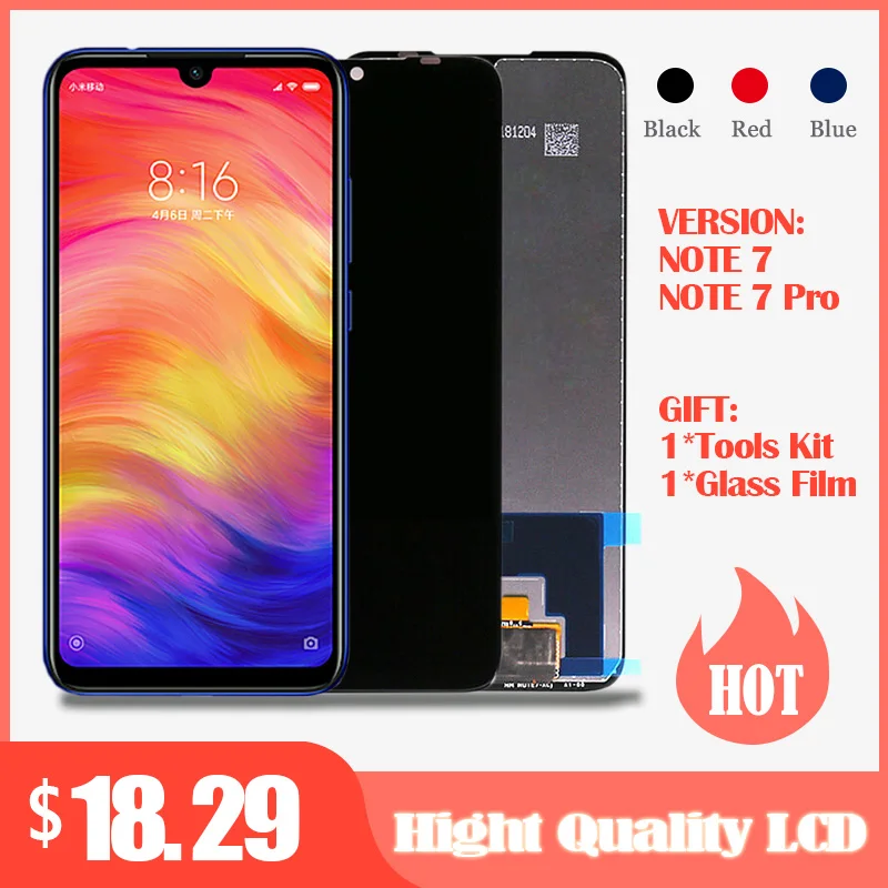 100% Original Tested for Xiaomi Redmi Note 7 LCD Display Screen Touch Digitizer Assembly Redmi Note7 LCD with Frame Repair Parts
100% Original Tested for Xiaomi Redmi Note 7 LCD Display Screen Touch Digitizer Assembly Redmi Note7 LCD with Frame Repair Parts