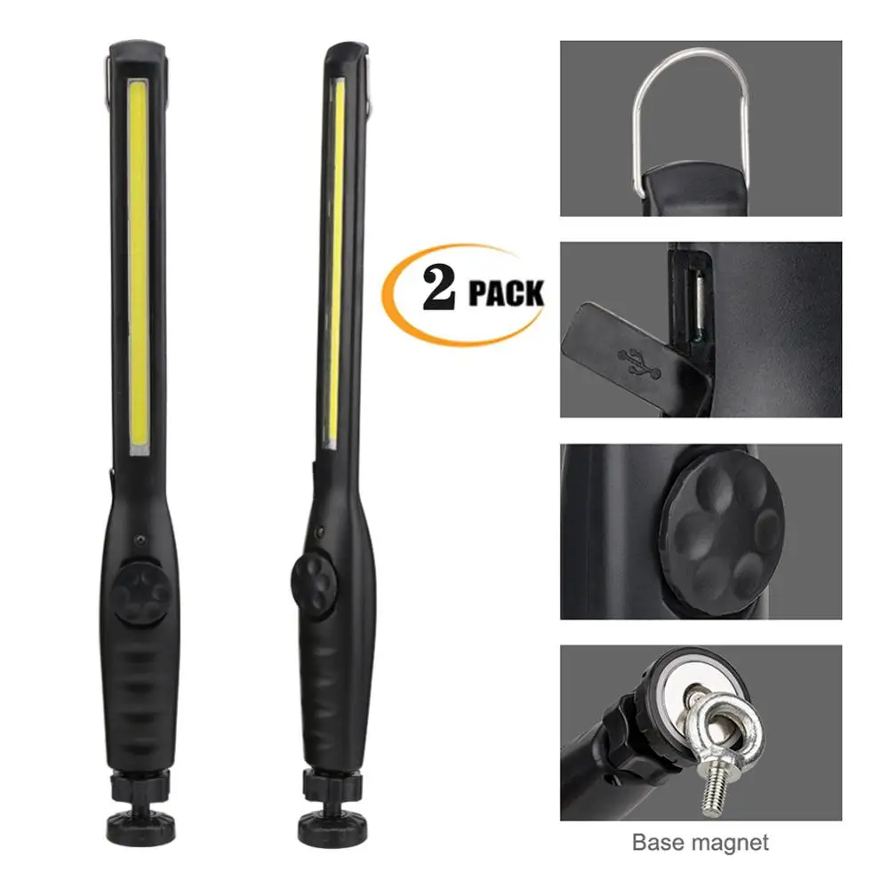 2pcs COB LED Work Light USB Rechargeable Torch 1*COB light Strip Flashlight led Car Styling Using Touchable Night Lights Lamp
2pcs COB LED Work Light USB Rechargeable Torch 1*COB light Strip Flashlight led Car Styling Using Touchable Night Lights Lamp