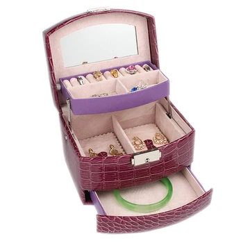 Jewelry Storage Box 3 Layers Necklace PU Leather Multifunctional Storage Container J99Store 
Jewelry Storage Box 3 Layers Necklace PU Leather Multifunctional Storage Container J99Store