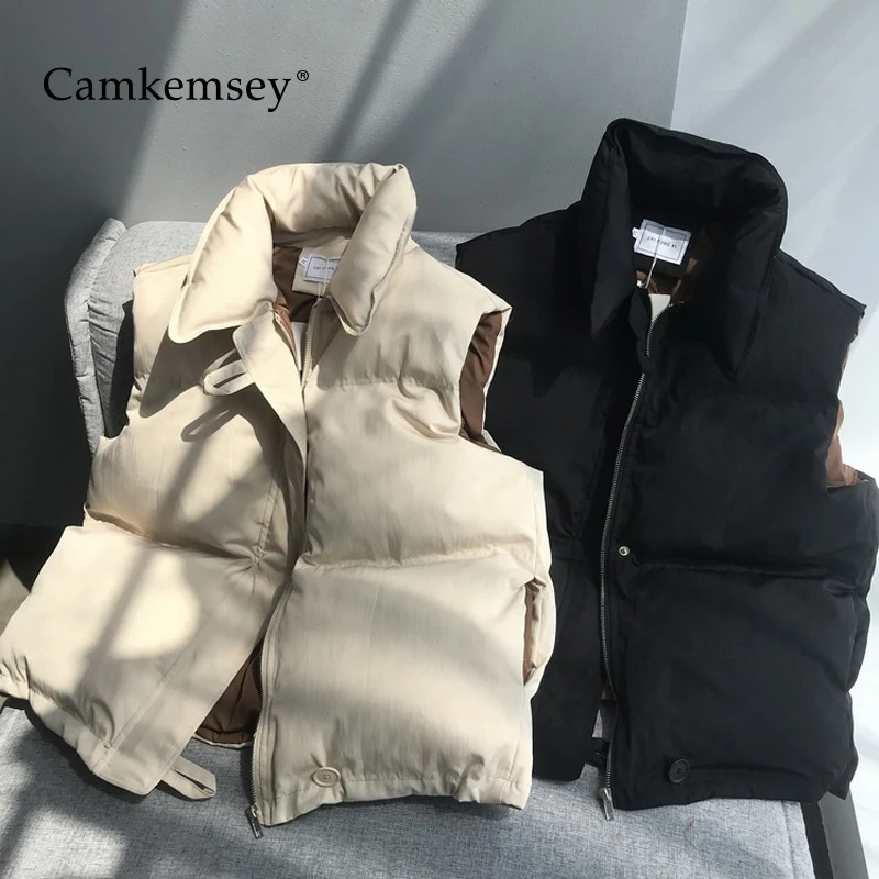 CamKemsey Winter Coats Women 2019 Autumn Casual Solid Stand Collar Down Cotton Padded Sleeveless Vest Jackets 
CamKemsey Winter Coats Women 2019 Autumn Casual Solid Stand Collar Down Cotton Padded Sleeveless Vest Jackets