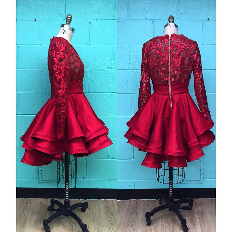 Burgundy A-Line Short Prom Dress 2020 Real Picture African Black Girl Lace Top Long Sleeve Mini Prom Dresses
Burgundy A-Line Short Prom Dress 2020 Real Picture African Black Girl Lace Top Long Sleeve Mini Prom Dresses