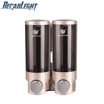 Recableght Wall-Mounted Pump Lotion Liquid Soap Container Dispenser Double-Head Manual Soap Dispenser Bathroom Shampoo Box 
Recableght Wall-Mounted Pump Lotion Liquid Soap Container Dispenser Double-Head Manual Soap Dispenser Bathroom Shampoo Box