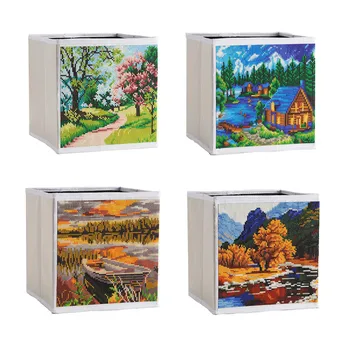 Creative DIY Folding Storage Box Modelling Diamond Painting Embroidery Cross Stitch Diamond Seasons Landscape Home Decor Gift
Creative DIY Folding Storage Box Modelling Diamond Painting Embroidery Cross Stitch Diamond Seasons Landscape Home Decor Gift