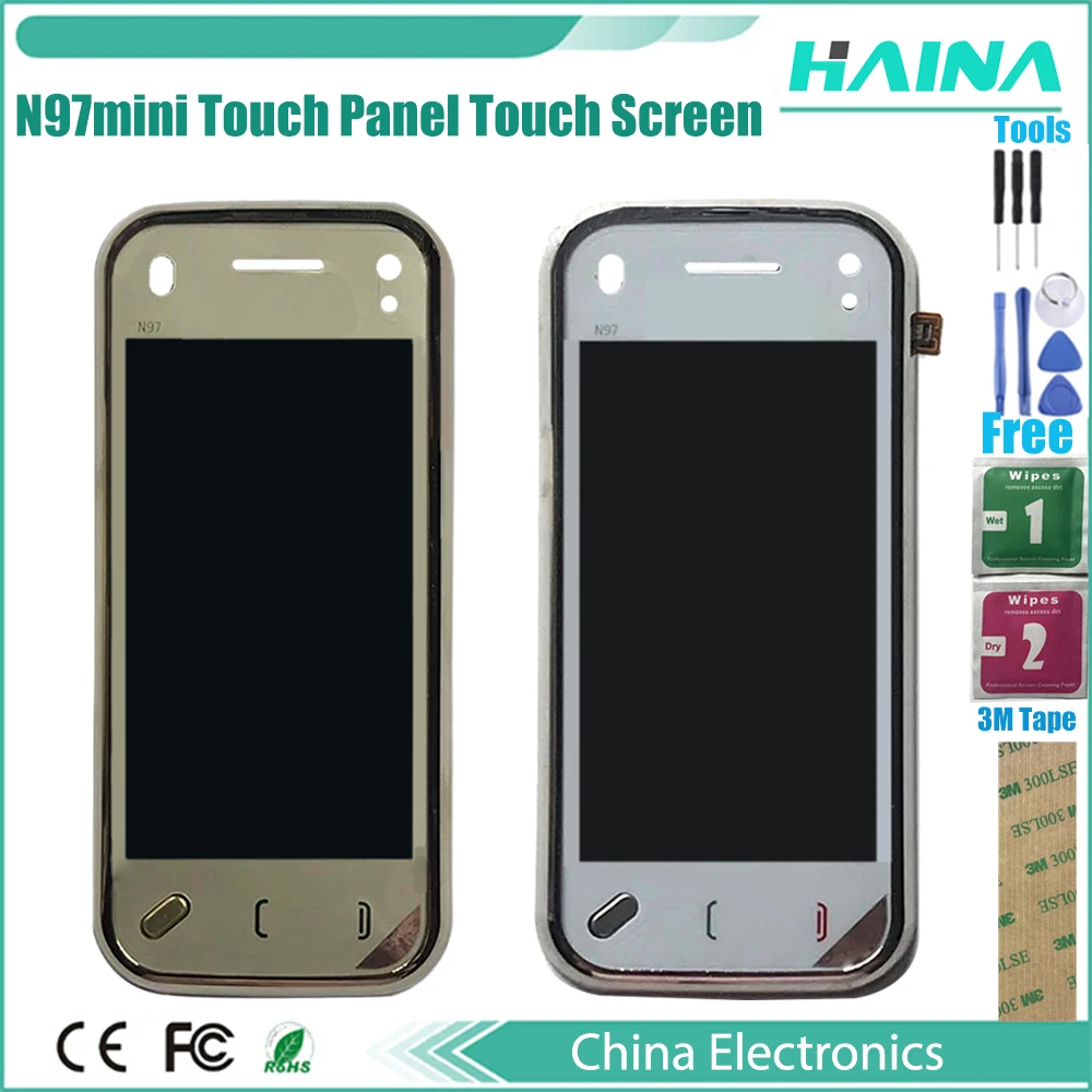 N97 Mini For Nokia N97mini Touch Panel Touch Screen Digitizer Replacement For N97 Mini Glass Sensor With Tools+Adhesive
N97 Mini For Nokia N97mini Touch Panel Touch Screen Digitizer Replacement For N97 Mini Glass Sensor With Tools+Adhesive