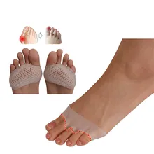 

1Pair Gel Forefoot Metatarsal Pads Silicon Half Yard Othotics Pain Relief Massage Anti-slip Cushion Forefoot Supports Foot Care