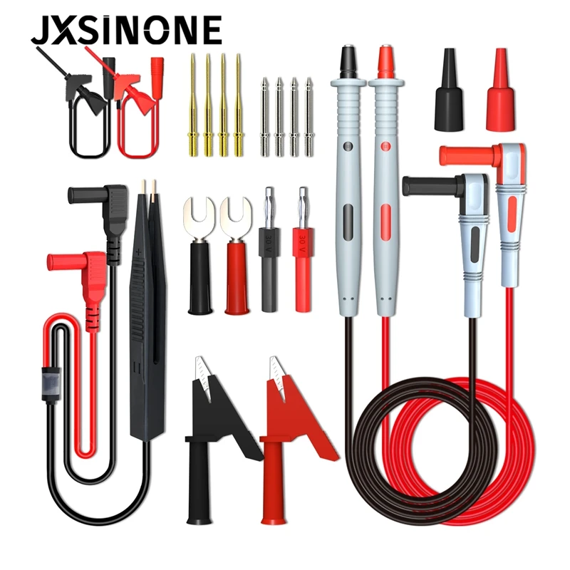 JXSINONE P1503E Multimeter Test Leads Kit Digital Electrical Test Probes with Alligator Clip Mini Grabber SMD IC Test Hook Clip
JXSINONE P1503E Multimeter Test Leads Kit Digital Electrical Test Probes with Alligator Clip Mini Grabber SMD IC Test Hook Clip