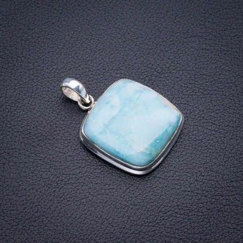 Natural Caribbean Larimar Handmade 925 Sterling Silver Pendant 1.5" D2905 
Natural Caribbean Larimar Handmade 925 Sterling Silver Pendant 1.5" D2905