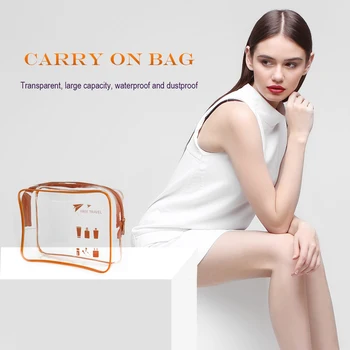 Travel Transparent Cosmetic Storage Bags Waterproof PVC Makeup Zip Clutch Pouches for Outdoor Travelling Ornaments
Travel Transparent Cosmetic Storage Bags Waterproof PVC Makeup Zip Clutch Pouches for Outdoor Travelling Ornaments