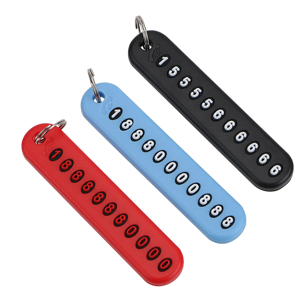 LEEPEE Phone Number Plate Car Keychain Auto Vehicle Phone Number Card Keyring Interior Accessories Anti-lost
LEEPEE Phone Number Plate Car Keychain Auto Vehicle Phone Number Card Keyring Interior Accessories Anti-lost