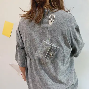 Transparent Unisex Shoulder Bags Fashion PVC Rivet Splicing Waist Pack Women Men Solid Small Comfortable Chest Bags 
Transparent Unisex Shoulder Bags Fashion PVC Rivet Splicing Waist Pack Women Men Solid Small Comfortable Chest Bags