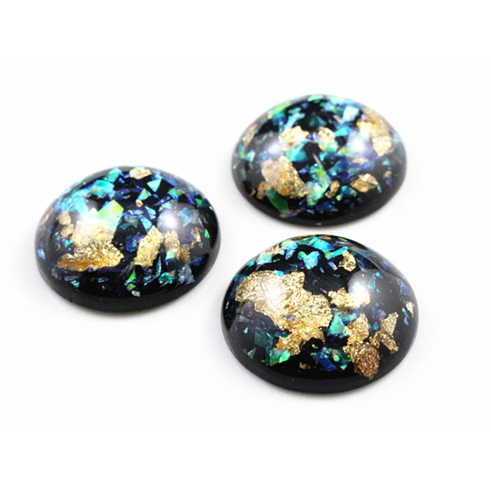 New Fashion 5pcs 25mm Black Color Shell Style Flat Back Resin Cabochons Cameo G3-21 | Украшения и аксессуары