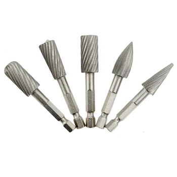 5PCS 1/4" Electric Grinder HSS Rotary Files Burr Rotary Burr Set For Soft Metal Plastic Wood Grinding Carving Rotary Rasp
5PCS 1/4" Electric Grinder HSS Rotary Files Burr Rotary Burr Set For Soft Metal Plastic Wood Grinding Carving Rotary Rasp