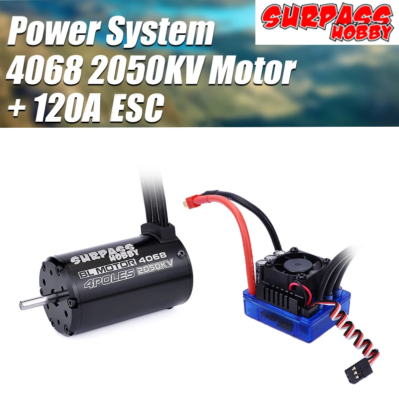 SURPASSHOBBY 4068 120A ESC+2050KV Brushless Motor Waterproof Sensorless for 1:8 RC Drift Racing Off-road Climbing Car
SURPASSHOBBY 4068 120A ESC+2050KV Brushless Motor Waterproof Sensorless for 1:8 RC Drift Racing Off-road Climbing Car