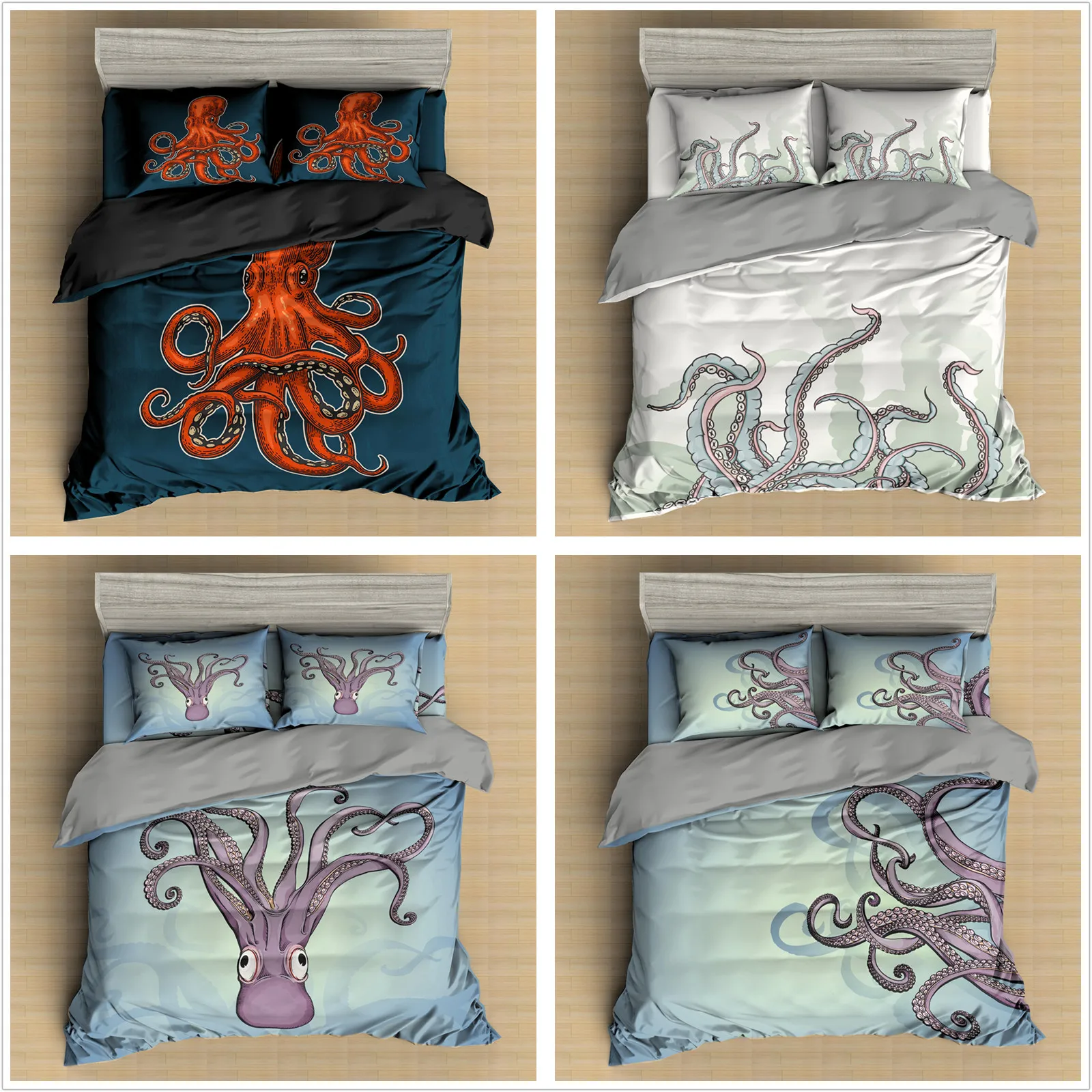 3D Octopus Print Bedding Set Vintage Duvet Cover Set Home Textile Quilt Comforter Set Single/Twin/Full/Queen/King/Double Size
3D Octopus Print Bedding Set Vintage Duvet Cover Set Home Textile Quilt Comforter Set Single/Twin/Full/Queen/King/Double Size