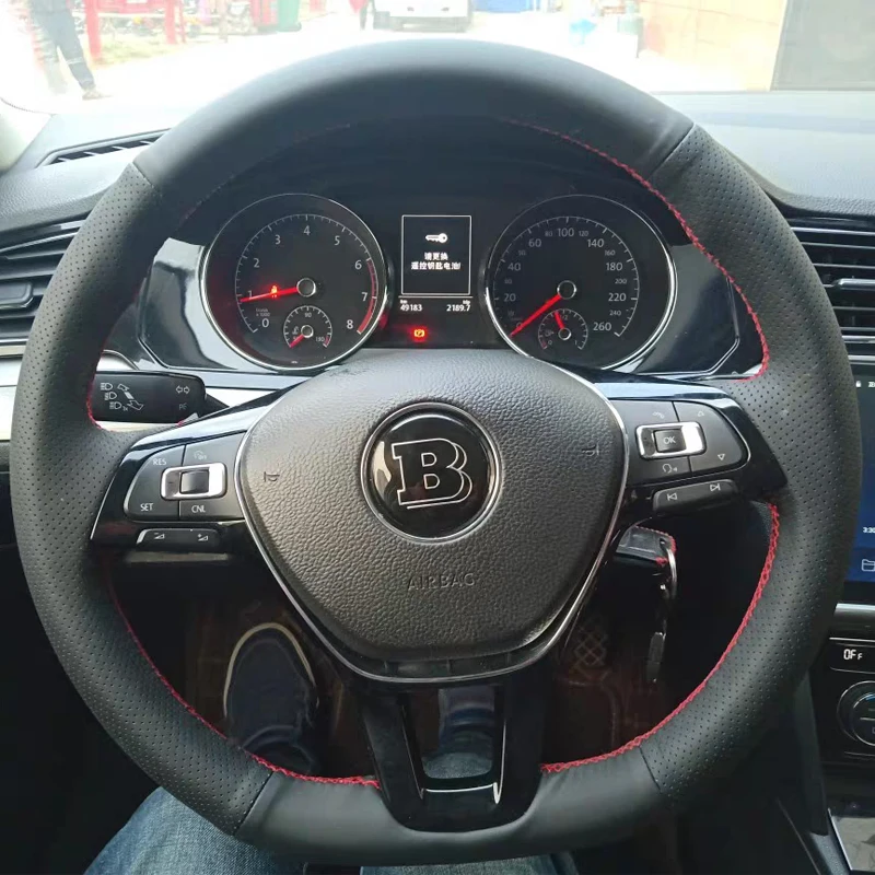 High Quality Cowhide Top Layer Leather Handmade Sewing Steering Wheel Cover Protect For Volkswagen VW Phideon Tiguan Tiguan L
High Quality Cowhide Top Layer Leather Handmade Sewing Steering Wheel Cover Protect For Volkswagen VW Phideon Tiguan Tiguan L