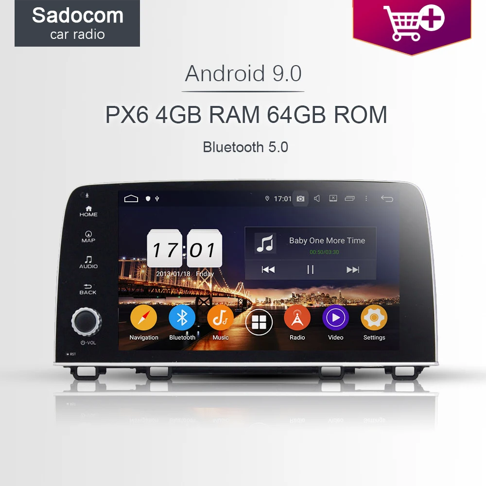 Автомобильный DVD плеер 9 дюймов DSP PX6 Android 0 4 Гб + 64 ГБ 8 ядер PX5 GPS Glonass Map RDS радио Wi Fi