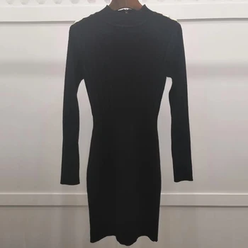 Women Knitted Dress Winter Autumn O-neck Solid Knitwear Casual Long Sleeve Button Dress
Women Knitted Dress Winter Autumn O-neck Solid Knitwear Casual Long Sleeve Button Dress