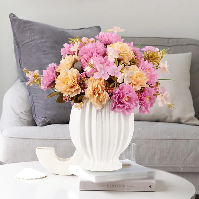 Modern Ceramic Vase Artificial Flowers Ornaments Home Livingroom Desktop Furnishing Crafts Dining Table Figurines Decoration
Modern Ceramic Vase Artificial Flowers Ornaments Home Livingroom Desktop Furnishing Crafts Dining Table Figurines Decoration
