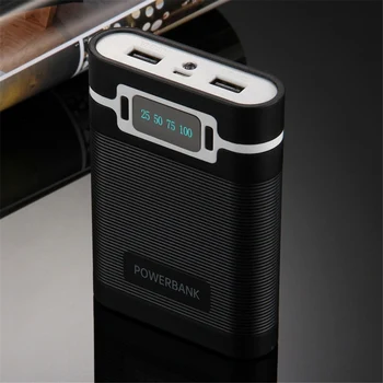 Portable Power bank Dual USB 4* 18650 battery Bank power case external battery mobile phone charger for Xiaomi iphone 8 X Huawei
Portable Power bank Dual USB 4* 18650 battery Bank power case external battery mobile phone charger for Xiaomi iphone 8 X Huawei
