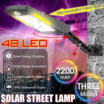 48 LED Wireless Solar Lamp With Three Modes Outdoor Waterproof Solar Light Security Lighting With Rod For House Wall Street Gard
48 LED Wireless Solar Lamp With Three Modes Outdoor Waterproof Solar Light Security Lighting With Rod For House Wall Street Gard