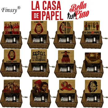 10pcs 20pcs Hand Crank la casa de papel house of paper Music Boxs Theme bella ciao Music Box Birthday TV fans Gift large stock
10pcs 20pcs Hand Crank la casa de papel house of paper Music Boxs Theme bella ciao Music Box Birthday TV fans Gift large stock