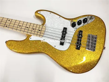High quality heritage classic customized version 5 string electric bass gold large particle color free shipping
High quality heritage classic customized version 5 string electric bass gold large particle color free shipping