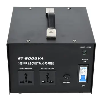 AC Voltage Converter 2000W 110V to 220V Single Phase Power Transformer with Circuit Breaker Overload Protection US Plug
AC Voltage Converter 2000W 110V to 220V Single Phase Power Transformer with Circuit Breaker Overload Protection US Plug