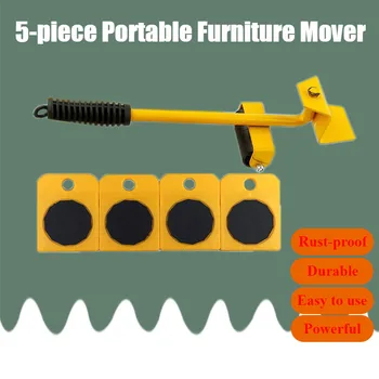 5Pcs Professional Heavy Furniture Mover Transport Lifter Moving Tool Set Wheel Bar Mover Device Conveyor For Furniture Movement
5Pcs Professional Heavy Furniture Mover Transport Lifter Moving Tool Set Wheel Bar Mover Device Conveyor For Furniture Movement