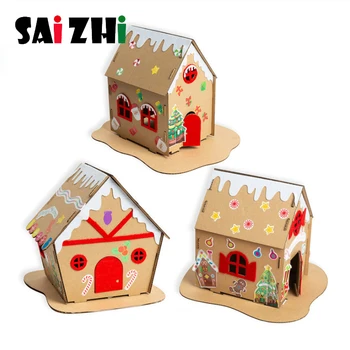 Saizhi DIY Christmas House Assembling Model Paper Toy Kid Early Learning Gift Children House DIY Making Funny Children Toys Gift
Saizhi DIY Christmas House Assembling Model Paper Toy Kid Early Learning Gift Children House DIY Making Funny Children Toys Gift