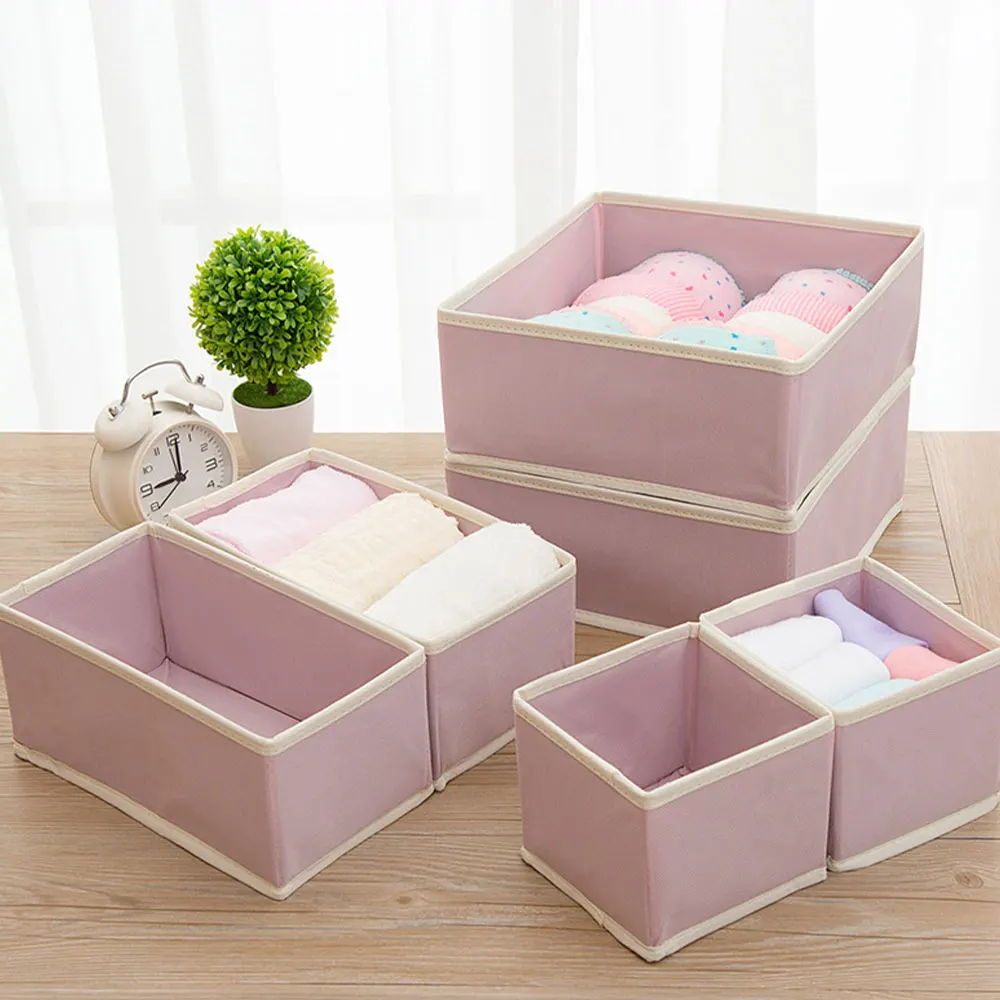 6PCS Underwear Socks Storage Box Fabric Table Bra Cotton Lien Storage Drawer Type Finishing Storage Box Table Organization
6PCS Underwear Socks Storage Box Fabric Table Bra Cotton Lien Storage Drawer Type Finishing Storage Box Table Organization