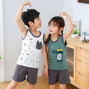 Baby Pajamas Summer Cotton Vest Outfits Boys Girls Clothing Sets Children Cartoon Sleepwear Kids Pyjamas Enfant Child Pyjama
Baby Pajamas Summer Cotton Vest Outfits Boys Girls Clothing Sets Children Cartoon Sleepwear Kids Pyjamas Enfant Child Pyjama