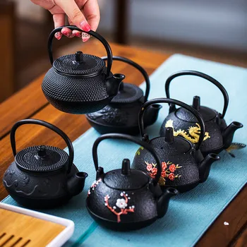 Mini black 100ml genuine cast iron kettle tea set pet tea tray decoration Kung Fu tea set accessories coffee pot
Mini black 100ml genuine cast iron kettle tea set pet tea tray decoration Kung Fu tea set accessories coffee pot