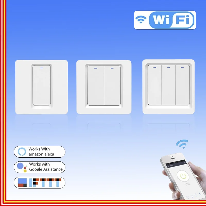 button lighting switch Smart Life/Application Tuya remote controller and Amazon Alexa Google Home for voice control 1/2/3
button lighting switch Smart Life/Application Tuya remote controller and Amazon Alexa Google Home for voice control 1/2/3