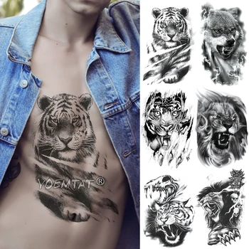Sketch Tiger Temporary Tattoo Sticker Lion Wolf Waterproof Tatto Warrior Soldier Wings Body Art Arm Fake Tatoo Men Women
Sketch Tiger Temporary Tattoo Sticker Lion Wolf Waterproof Tatto Warrior Soldier Wings Body Art Arm Fake Tatoo Men Women