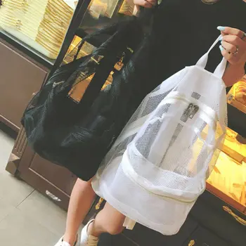 Women Men See Through Mesh Backpack Padded Straps School Travel Composite Bag Outside Zipper Pocket Pack Large Travel Bag
Women Men See Through Mesh Backpack Padded Straps School Travel Composite Bag Outside Zipper Pocket Pack Large Travel Bag