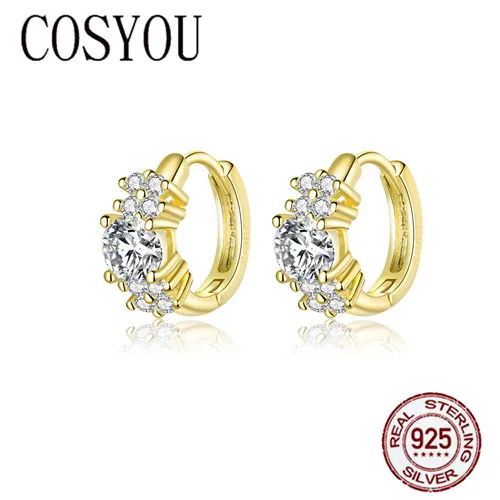 COSYOU 2019 925 Sterling Silver Crystal Round Circle Clear Cubic Zircon Hoop Earrings for Women Sterling Silver Jewelry SCE485
COSYOU 2019 925 Sterling Silver Crystal Round Circle Clear Cubic Zircon Hoop Earrings for Women Sterling Silver Jewelry SCE485