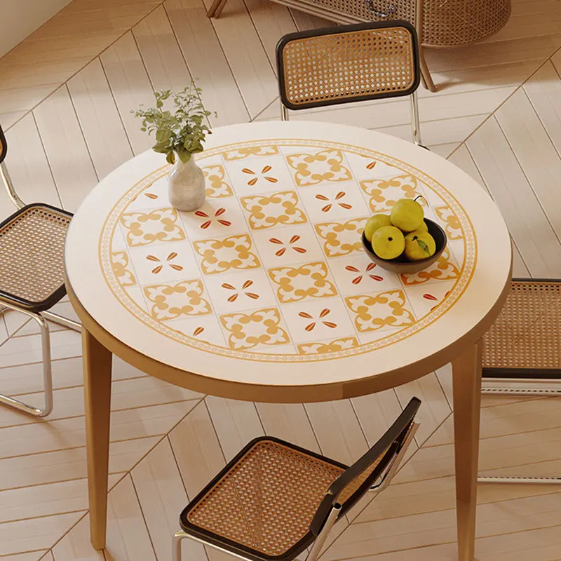 Geometric Patterns Round Table Tablecloth Waterproof Oil-proof Round Household leather Table Pad Retro Desktop Protection Pad
Geometric Patterns Round Table Tablecloth Waterproof Oil-proof Round Household leather Table Pad Retro Desktop Protection Pad