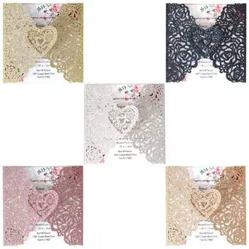 10pcs Glitter Laser Cut Rose Heart Shape Wedding Invitations Card Party Supplies
10pcs Glitter Laser Cut Rose Heart Shape Wedding Invitations Card Party Supplies