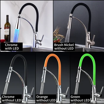 Kitchen Pull Out Faucet Two Functions with LED Light 360 Swivel Chrome Kitchen Faucets Cold and Hot water Kitchen Sink Mixer Tap
Kitchen Pull Out Faucet Two Functions with LED Light 360 Swivel Chrome Kitchen Faucets Cold and Hot water Kitchen Sink Mixer Tap