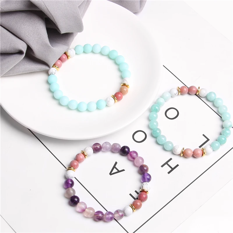 Natural Wood grain stone Beads Bracelets round bead Simple classic Matte texture for Women Colourful Girls Jewelry Pulseras
Natural Wood grain stone Beads Bracelets round bead Simple classic Matte texture for Women Colourful Girls Jewelry Pulseras